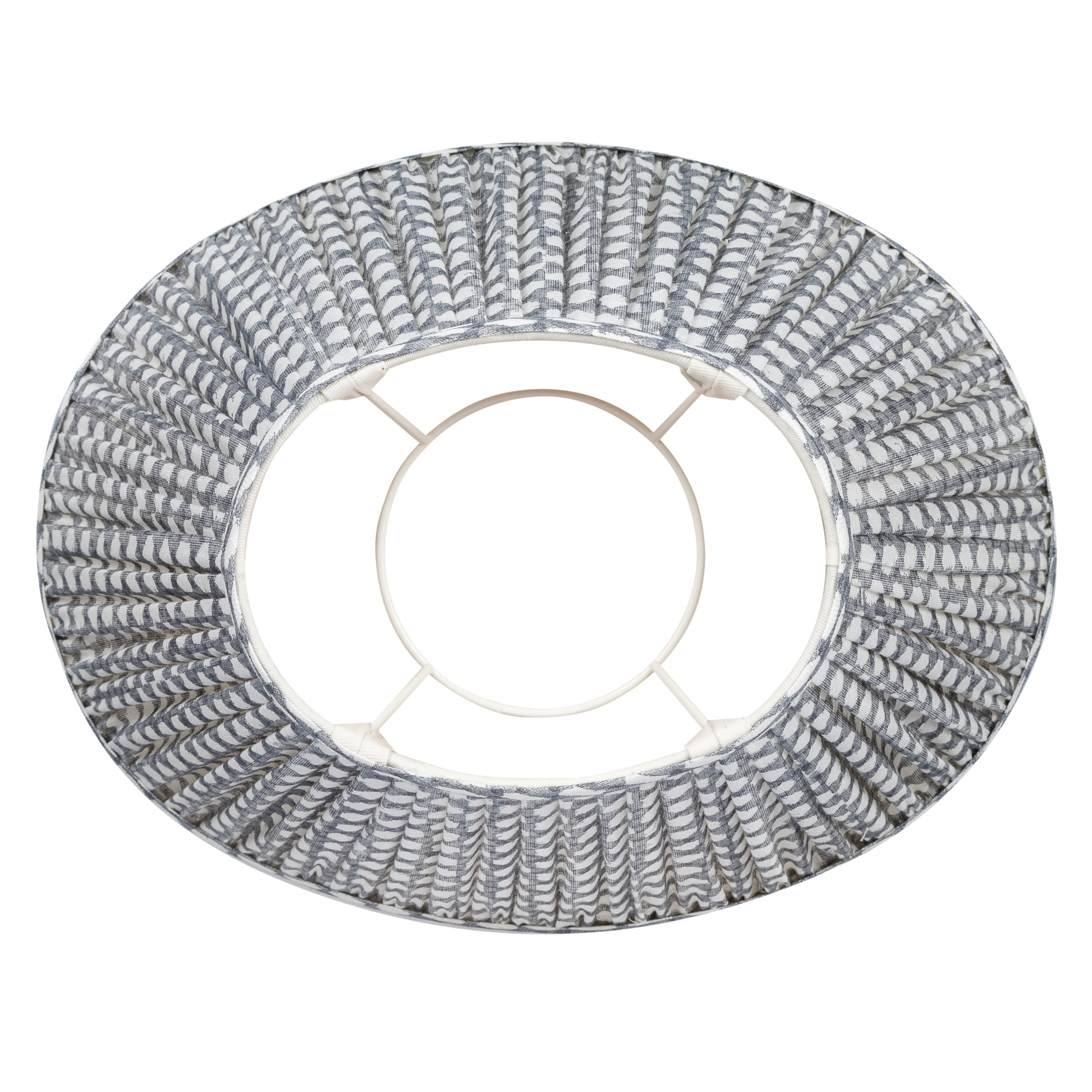 Oval Fermoie Lampshade - Wicker in Grey - Image 2