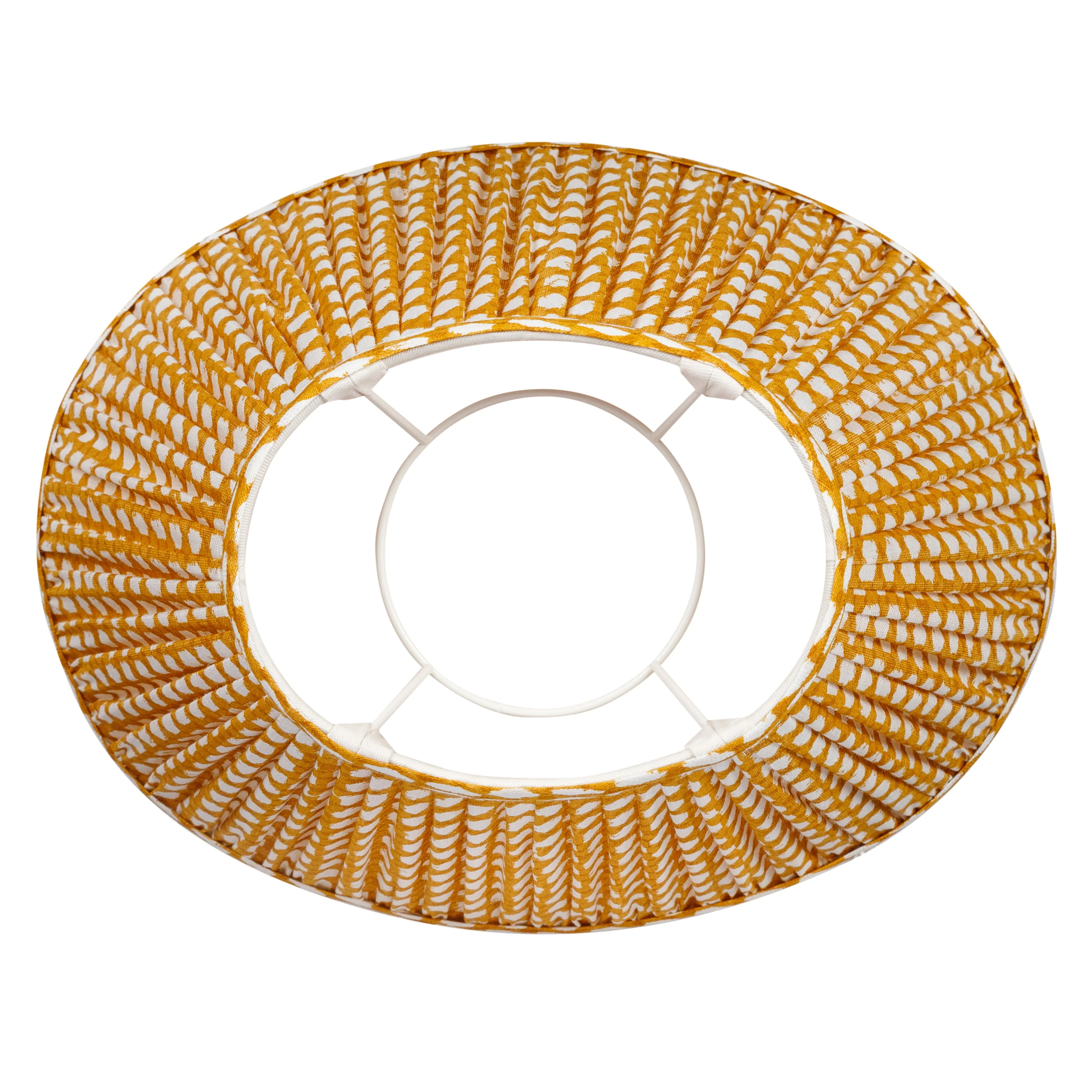 Oval Fermoie Lampshade - Wicker in Yellow - Image 2