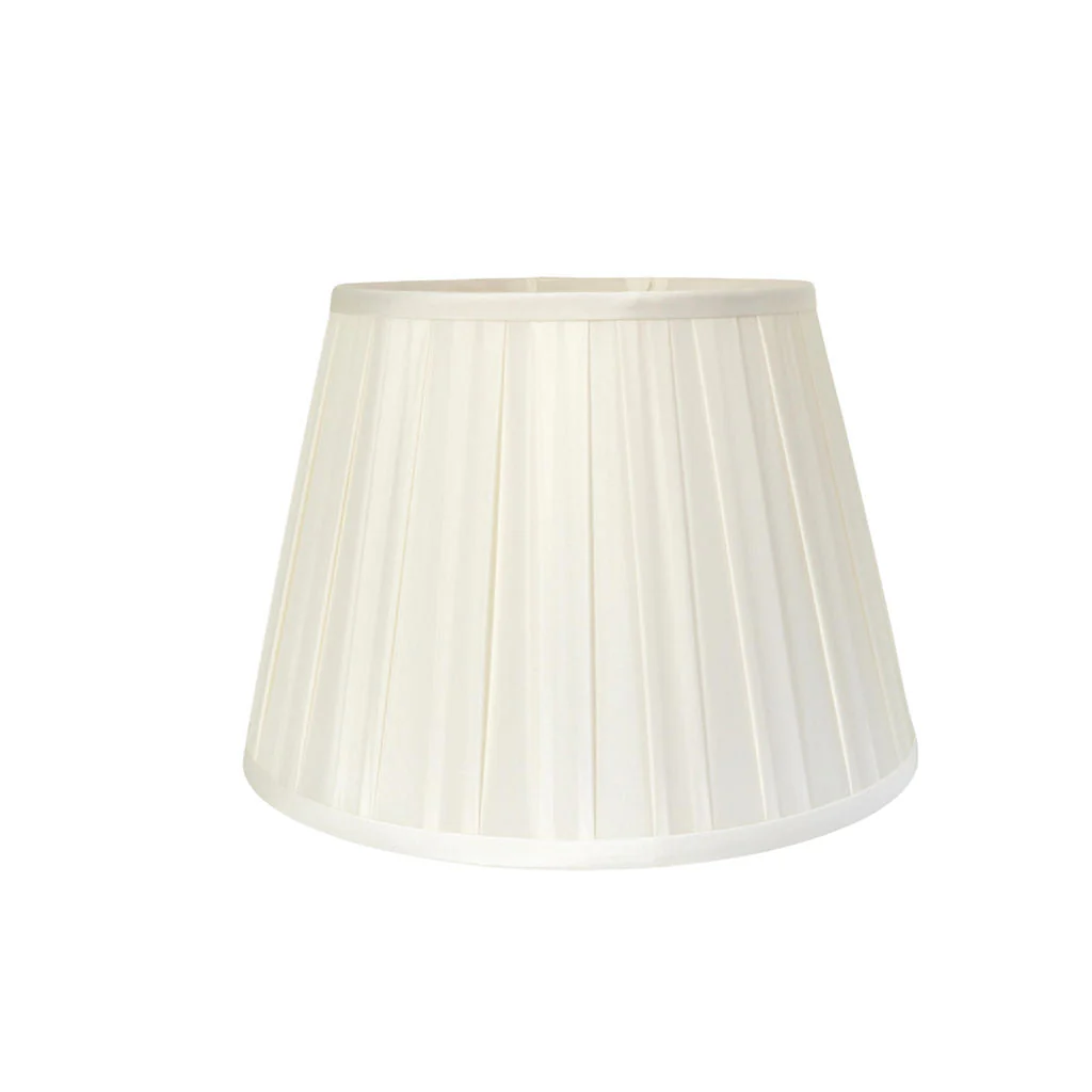 Pleated Silk Lampshade in Eggshell - Image 3