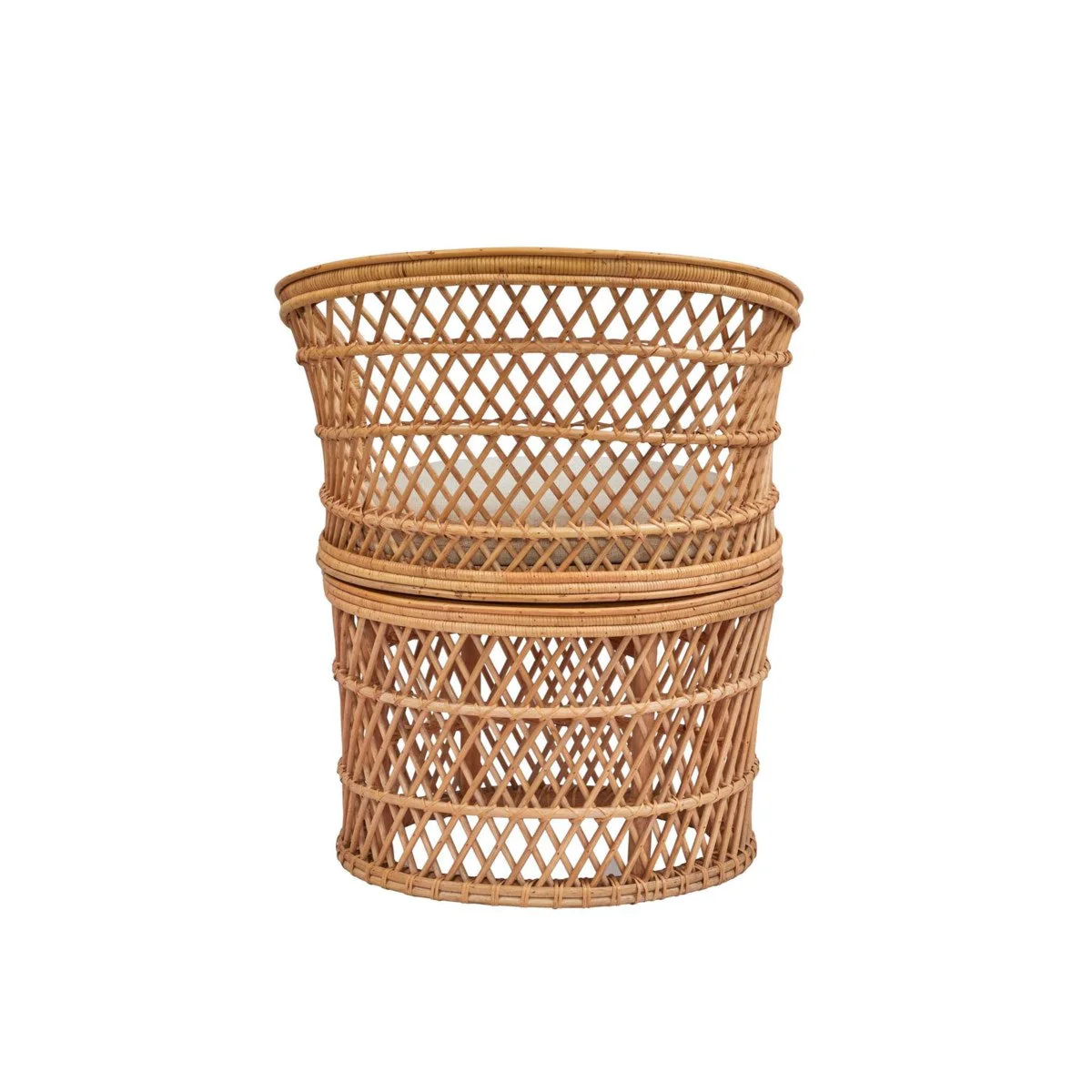 Rattan Barrel Swivel Chair - Image 3