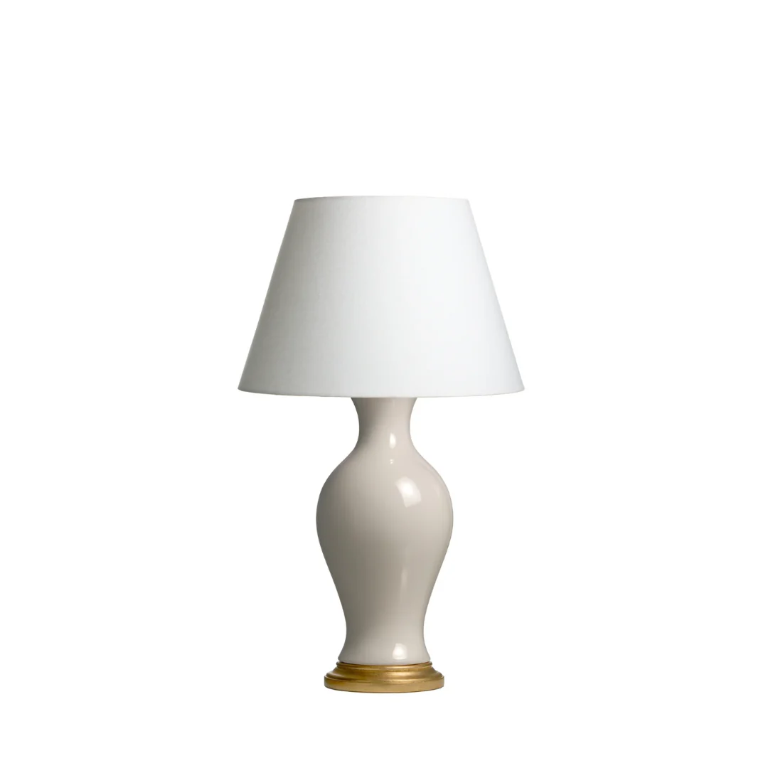 Sadie Ceramic Table Lamp in Bone
