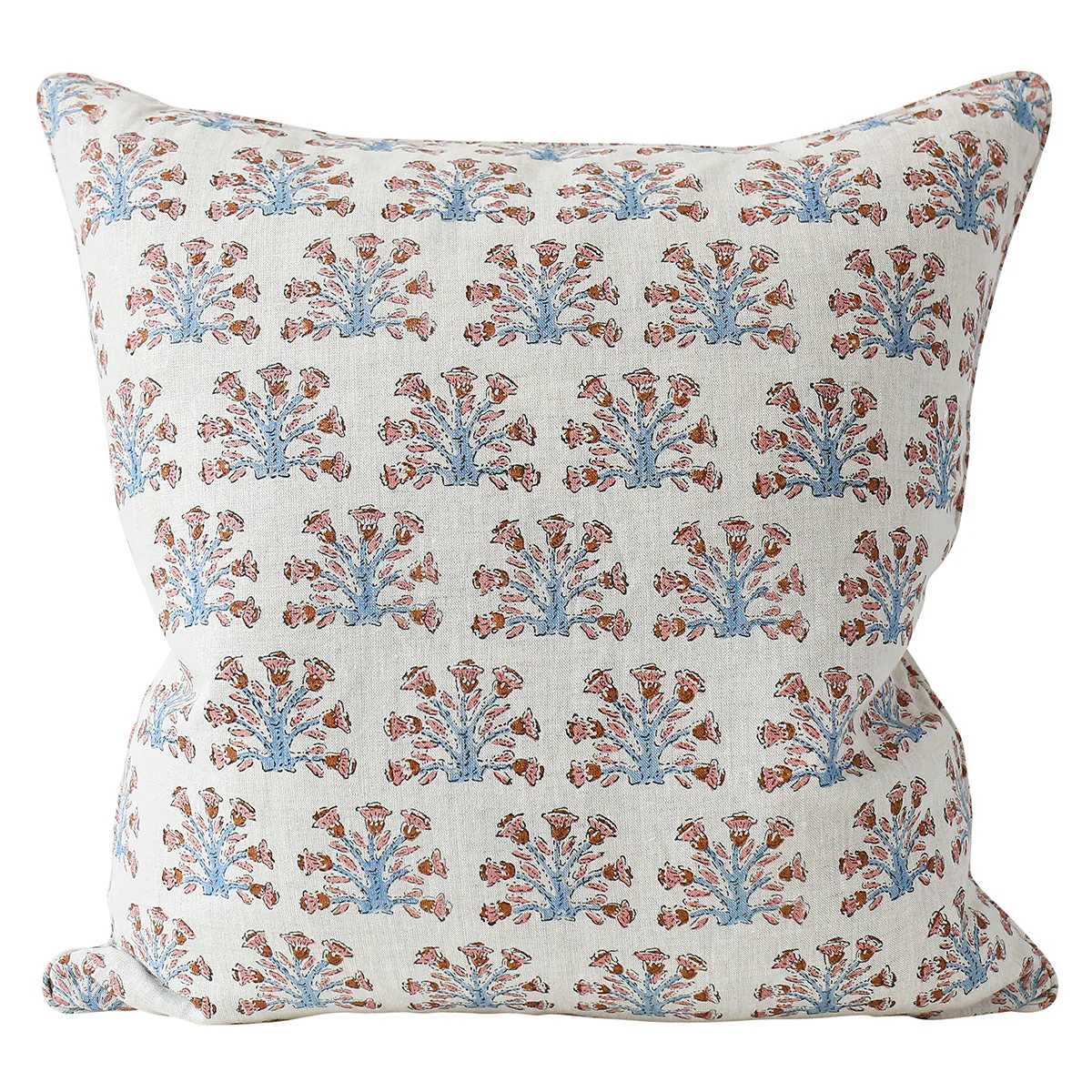 Samode Winter Bloom Linen Cushion 22" x 22"