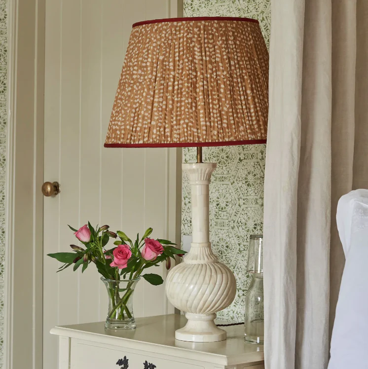 Savitri Mata Swirl Bone Inlay Table Lamp by Penny Morrison - Image 4