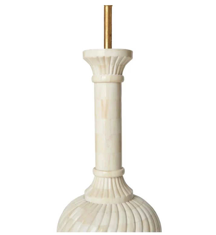 Savitri Mata Swirl Bone Inlay Table Lamp by Penny Morrison - Image 6