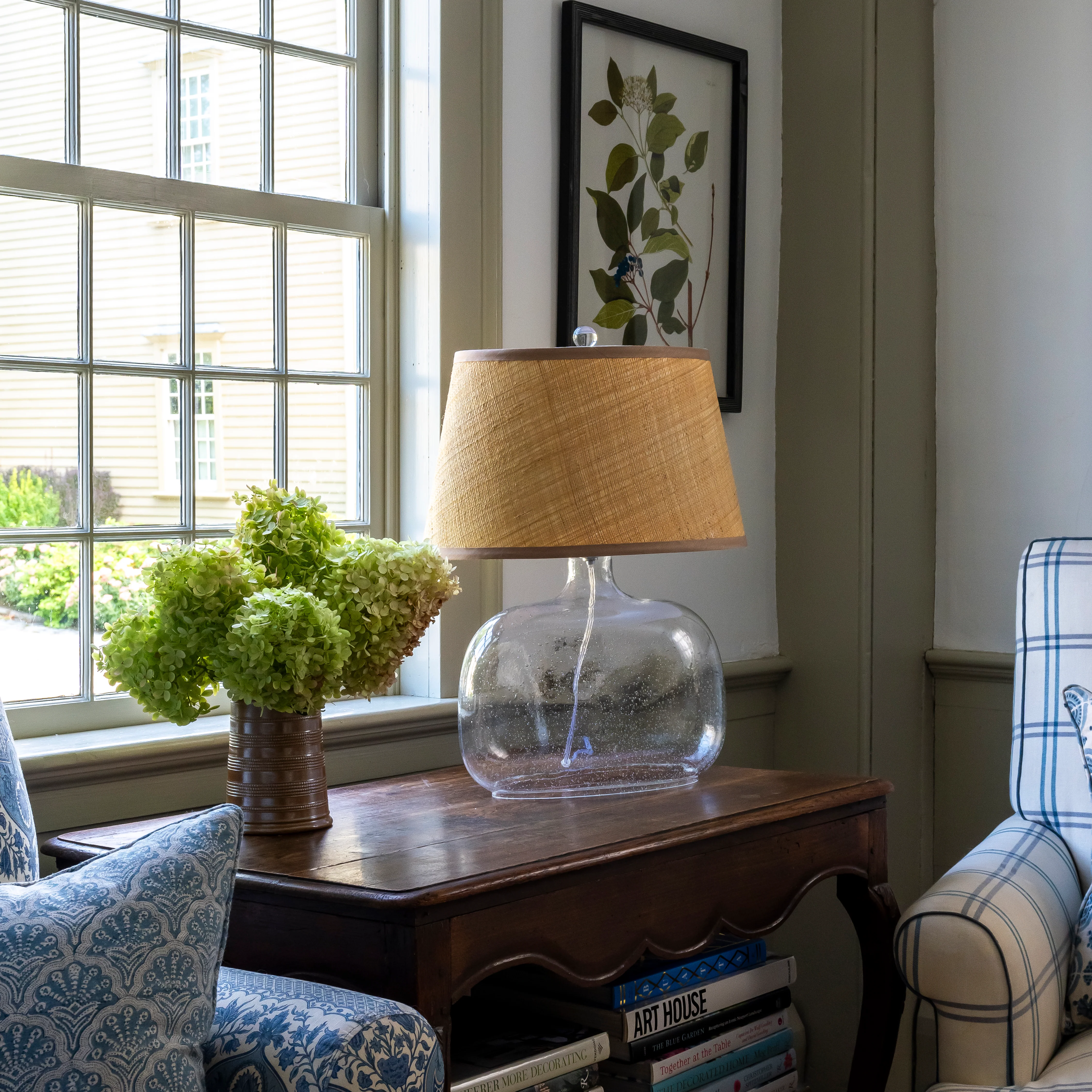 Seeded Oval Glass Table Lamp - Image 2