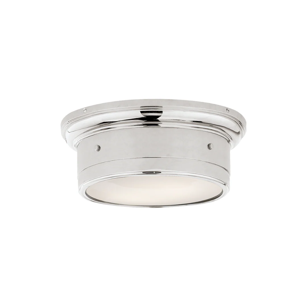 Siena Small Flushmount in Polished Nickel by Visual Comfort Item SS 4015PN-WG LAST CALL
