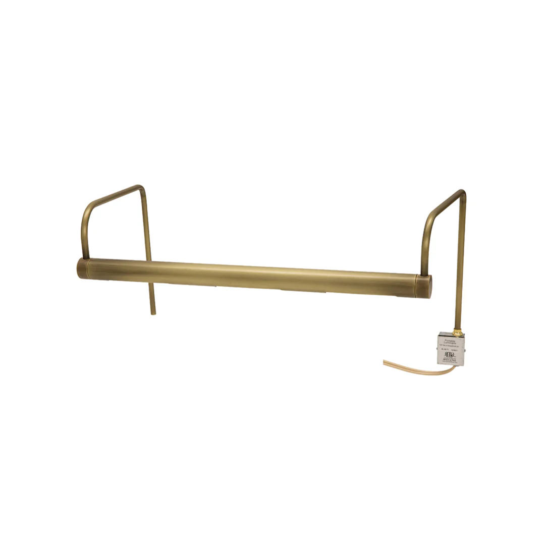 Slim-Line Picture Light in Antique Brass