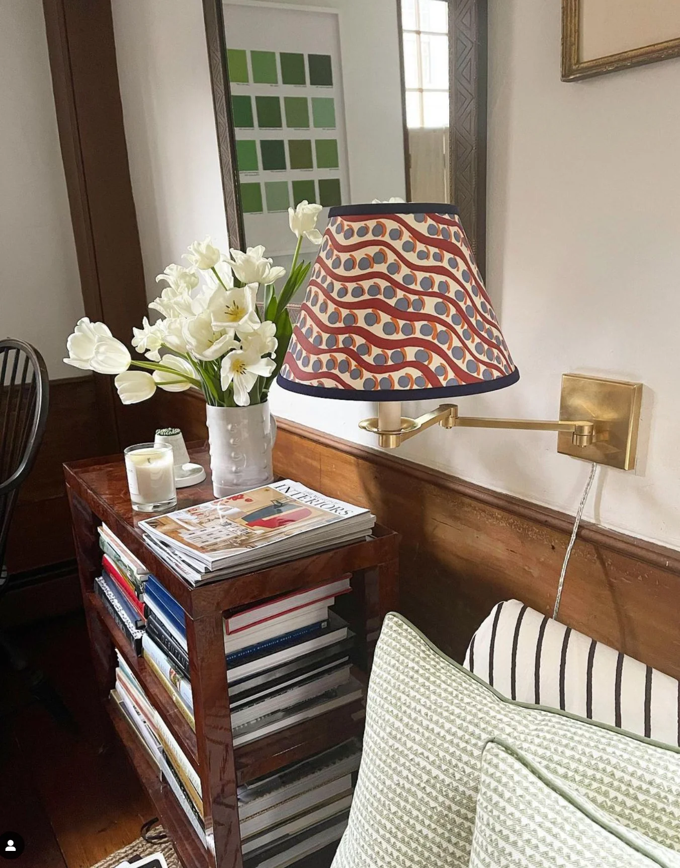 Swing Arm Wall Light in Natural Brass Finish - Image 3