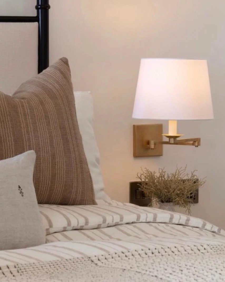 Swing Arm Wall Light in Natural Brass Finish - Image 4