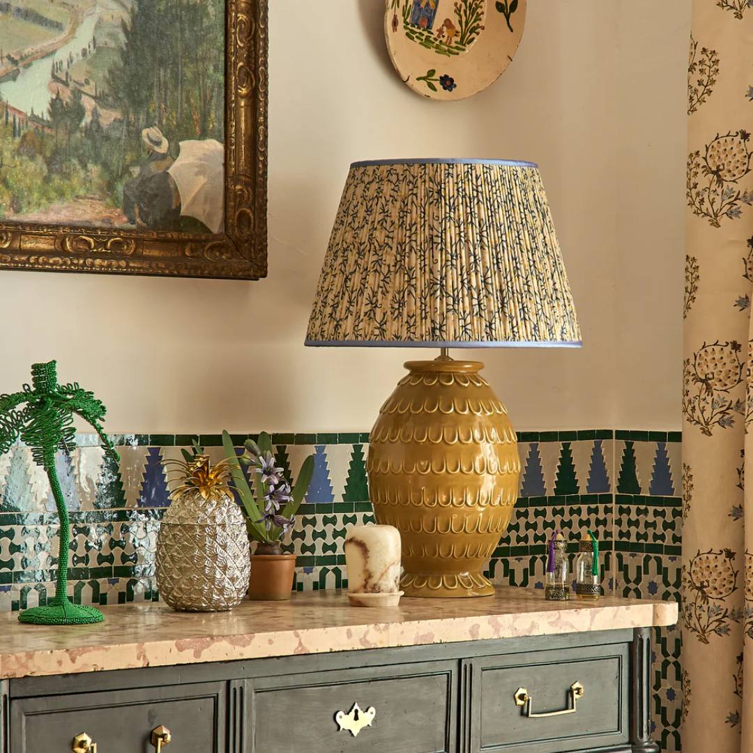 Tamera Ceramic Table Lamp Base in Mustard by Penny Morrison - Image 2