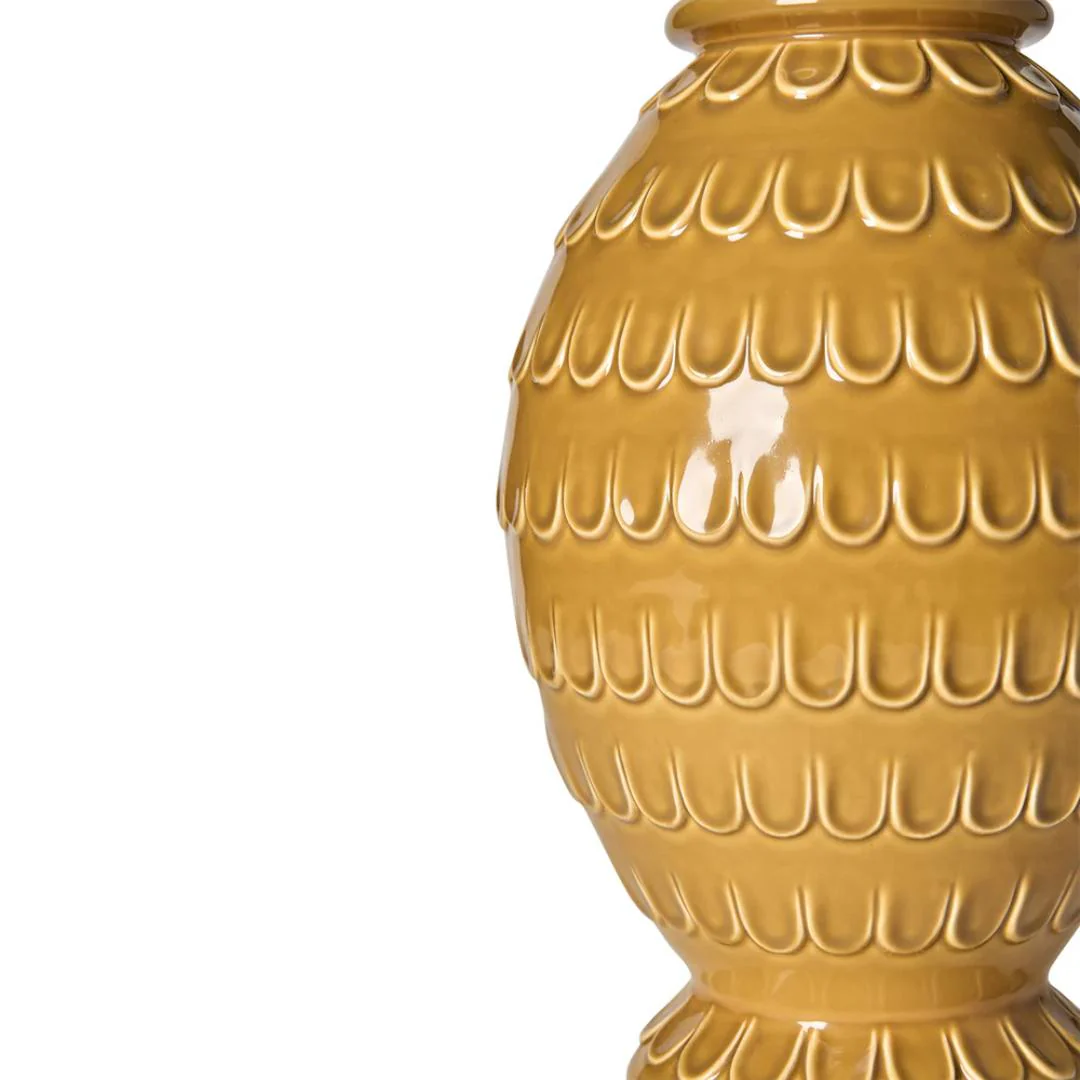 Tamera Ceramic Table Lamp Base in Mustard by Penny Morrison - Image 4