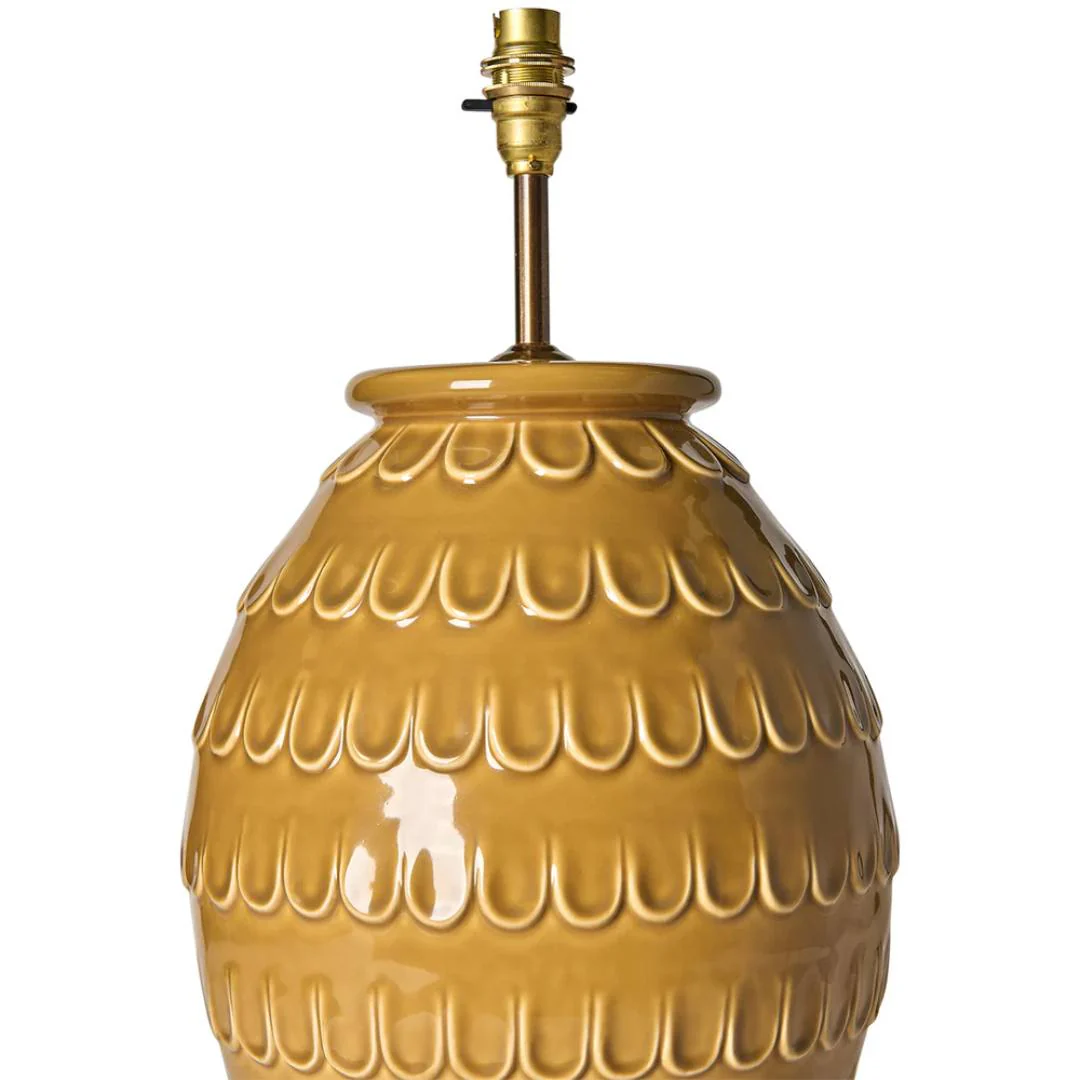 Tamera Ceramic Table Lamp Base in Mustard by Penny Morrison - Image 5