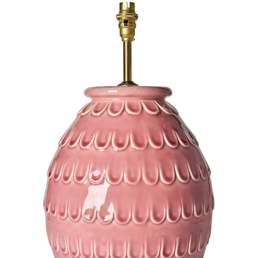 Tamera Ceramic Table Lamp Base in Pink by Penny Morrison - Image 3