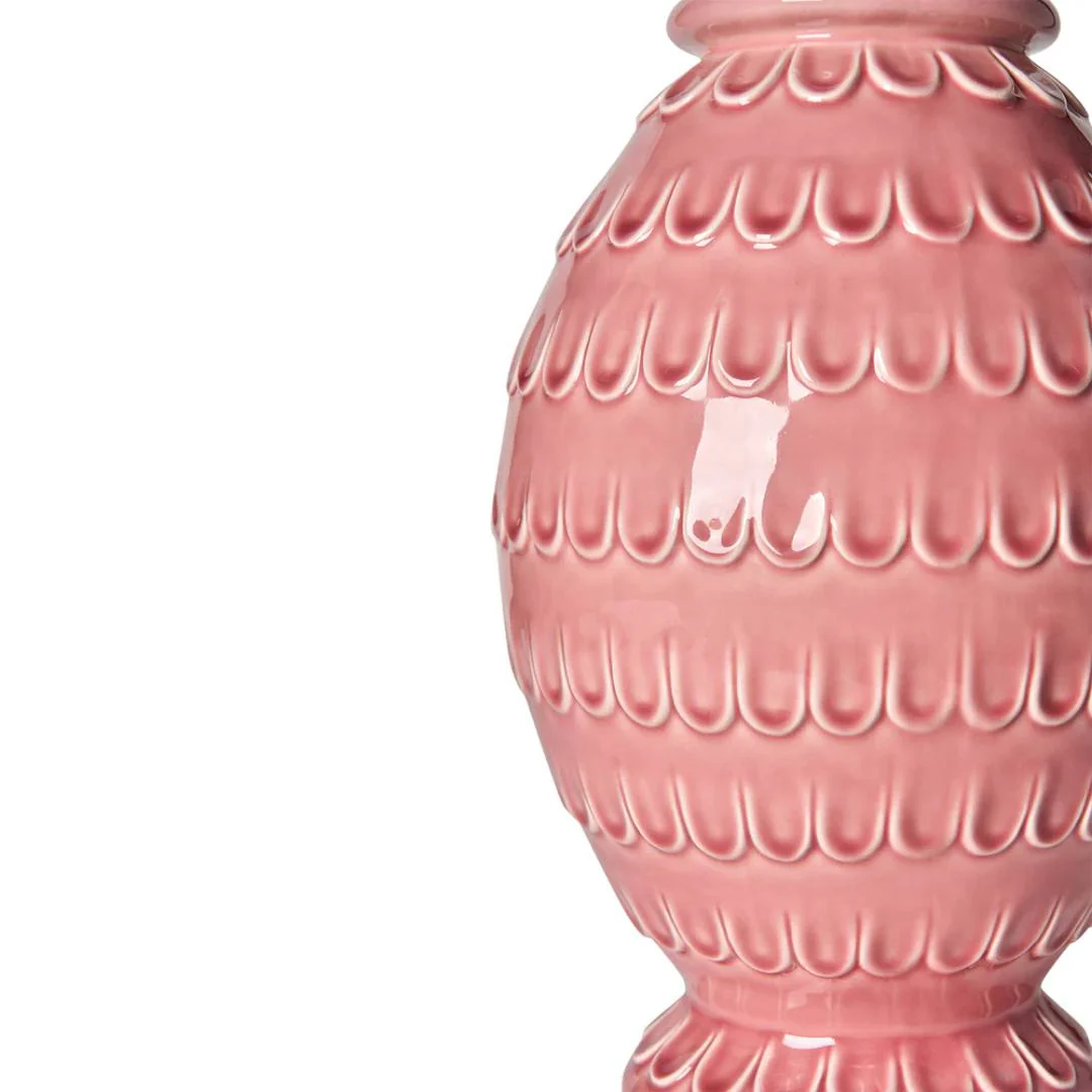 Tamera Ceramic Table Lamp Base in Pink by Penny Morrison - Image 4