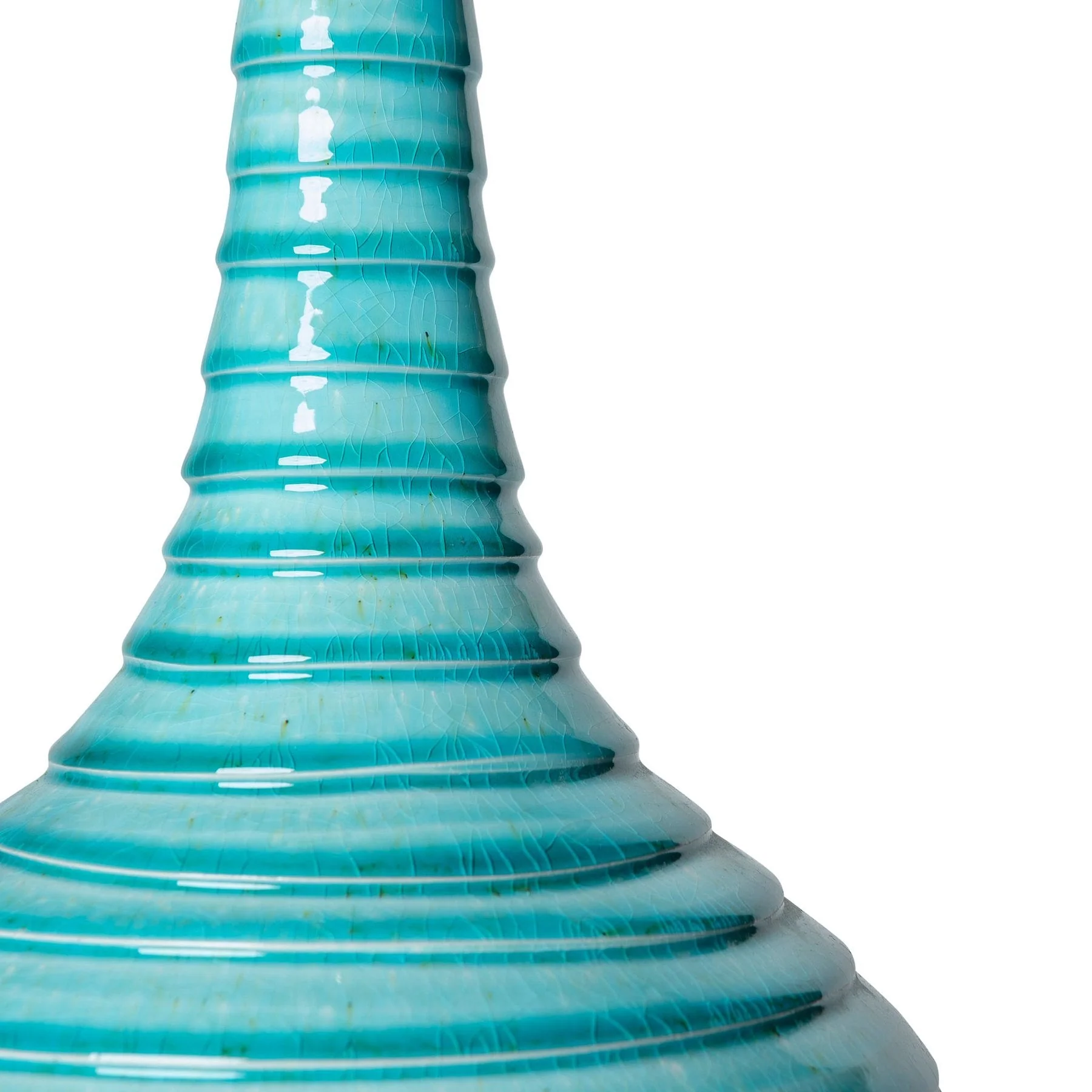 Turquoise Spiral Teardrop Ceramic Table Lamp by Penny Morrison - Image 3