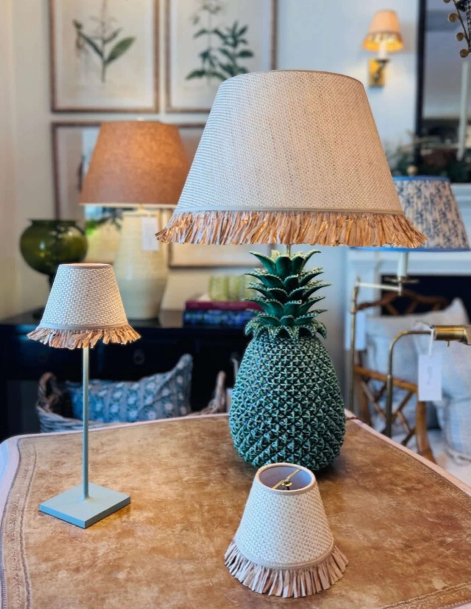 Whimsical Raffia Lampshade - Image 2